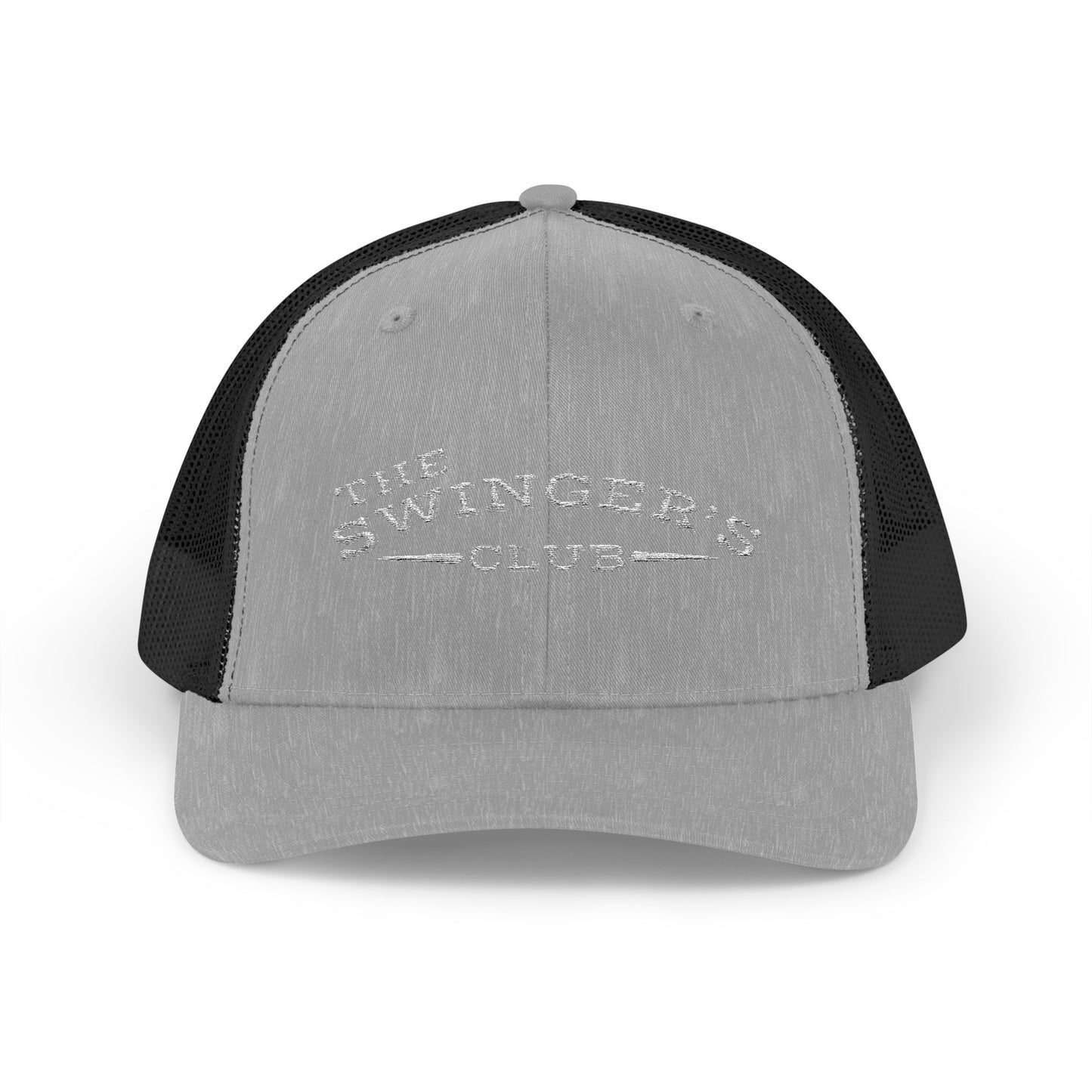 The Swinger’s Club Embroidered Trucker Hat – Classic Black Snapback