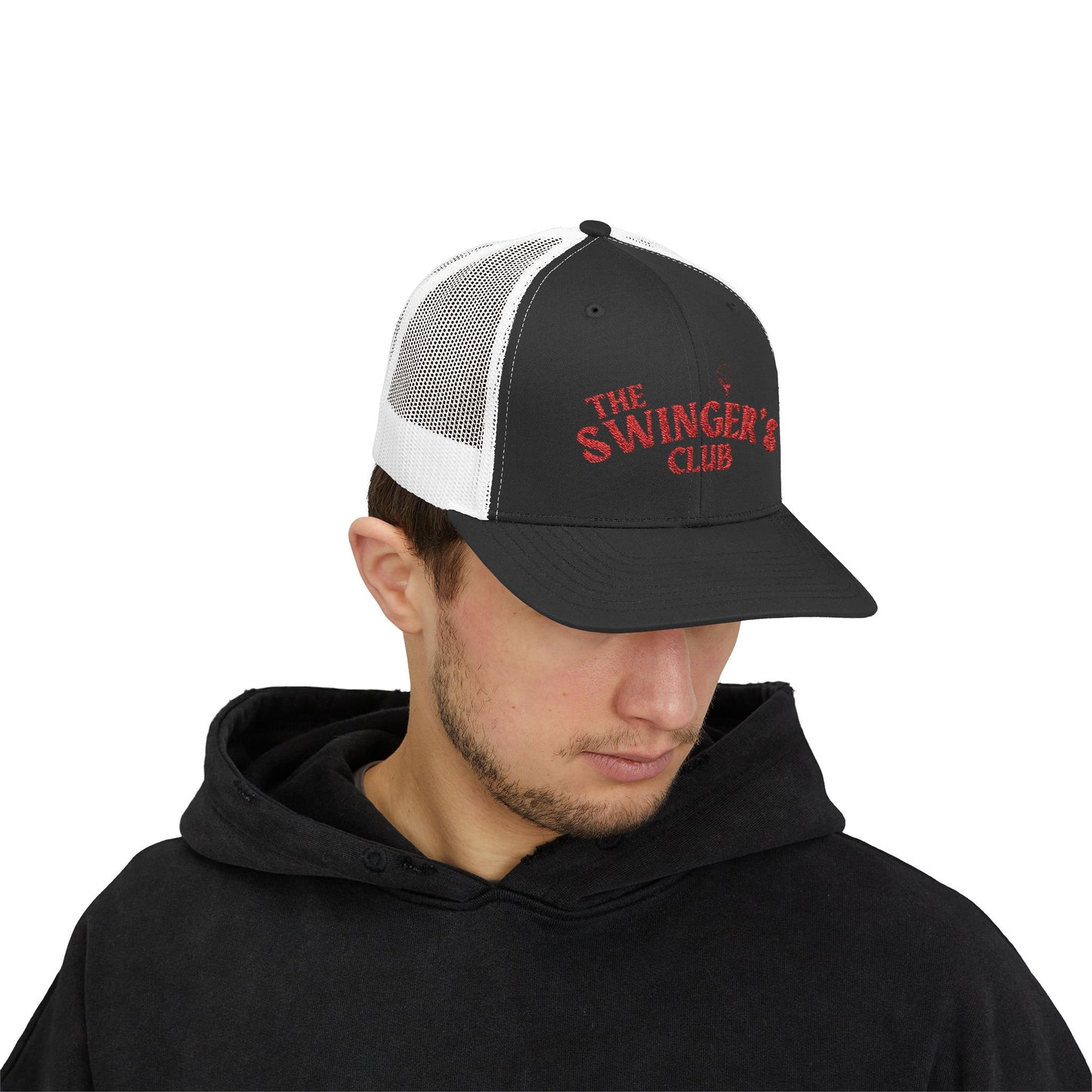 The Swinger’s Club Snapback Trucker Hat – Funny Golf Hat with Mesh Back