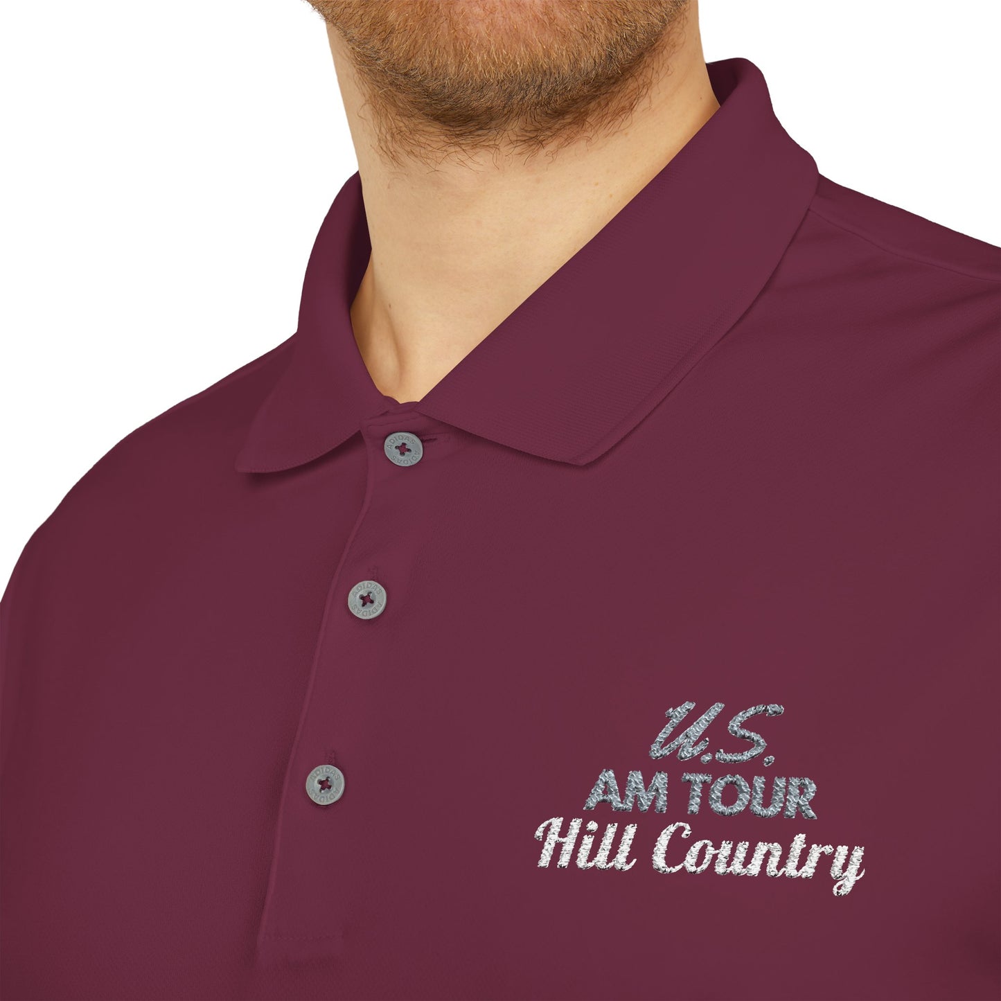 US AM HILL COUNTRY Adidas Performance Golf Polo