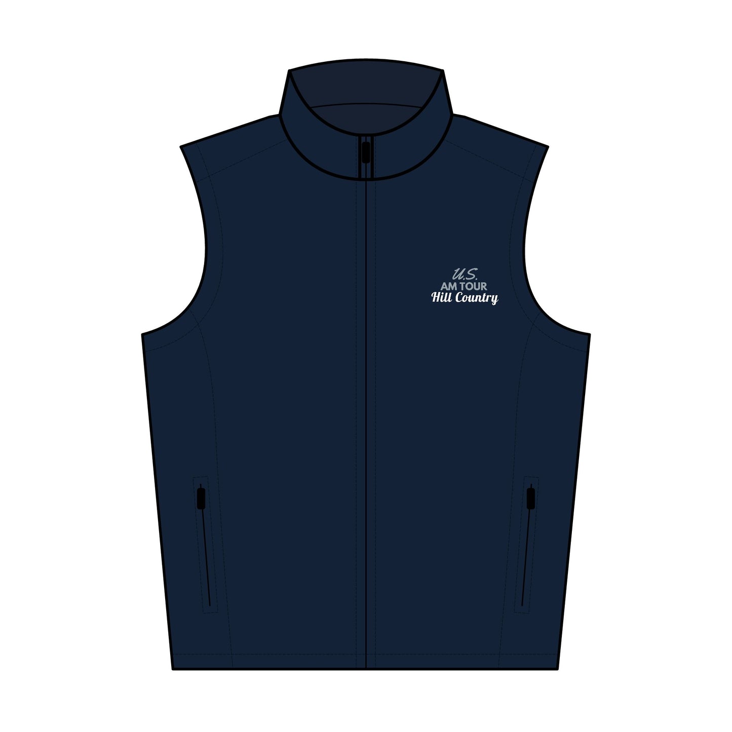 US AM HILL COUNTRY TOUR Embroidered Men's Soft Shell Vest