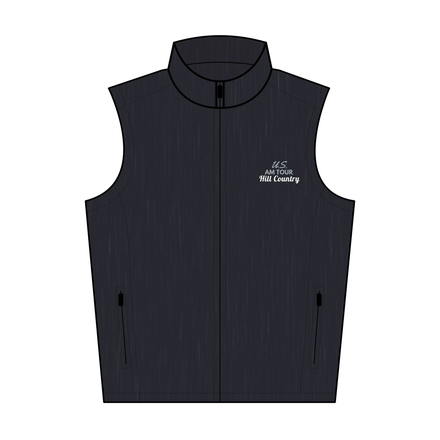 US AM Hill Country Embroidered Men's Soft Shell Vest