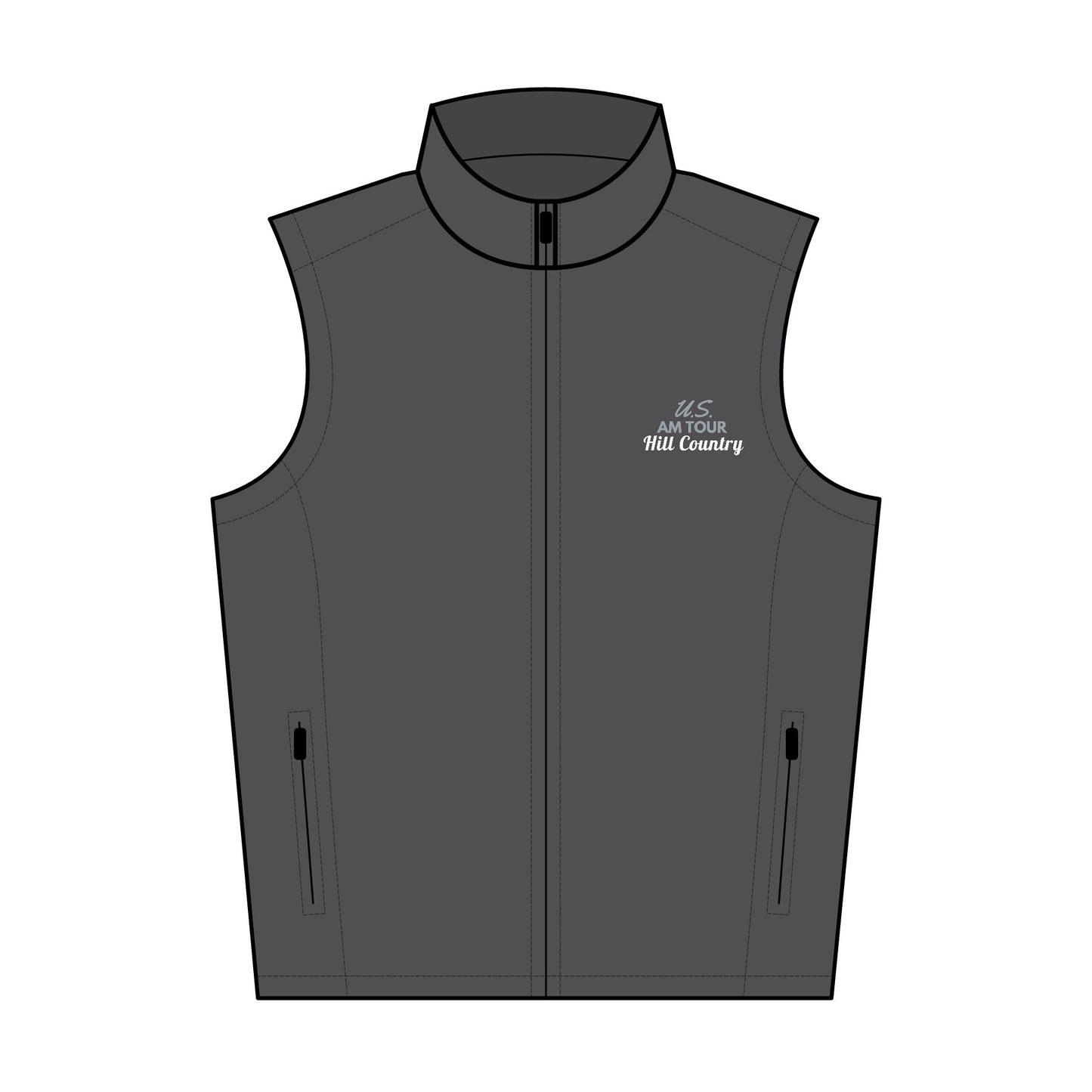 US AM Hill Country Embroidered Men's Soft Shell Vest